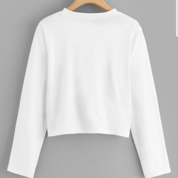 LOGO CROP TOP LONG SLEEVE CROP TOP - Picture 2 of 4